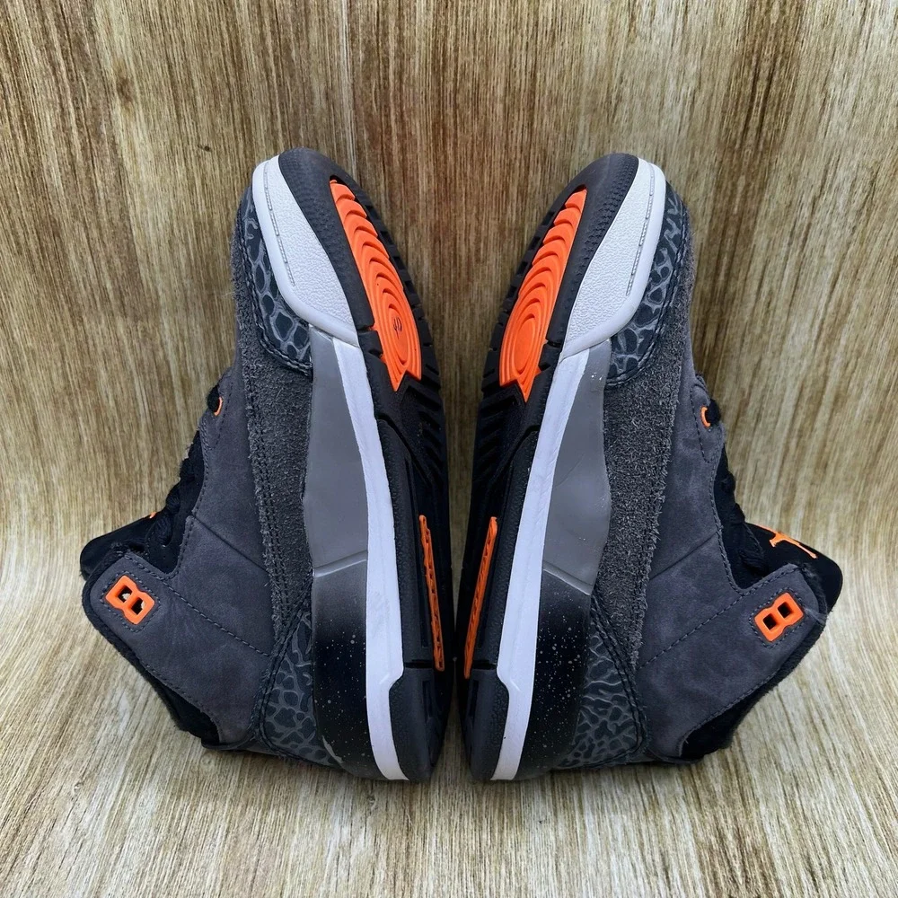Nike Air Jordan 3 Retro Fear Pack Kid's Size 13.5C Grey Orange DM0966-080